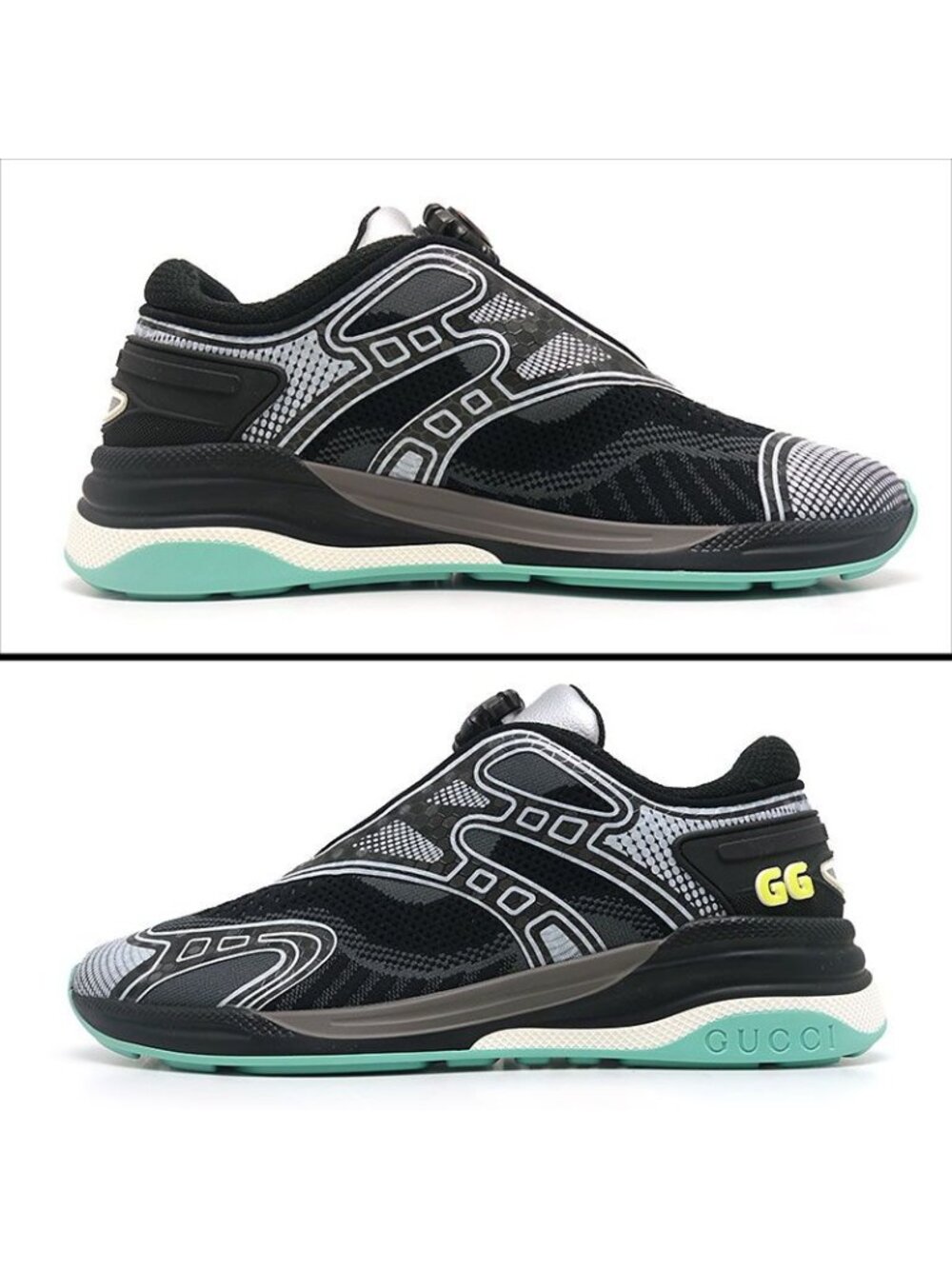 Gucci Ultrapace R Low Cut Sneakers 36 Black - Picture 2 of 9